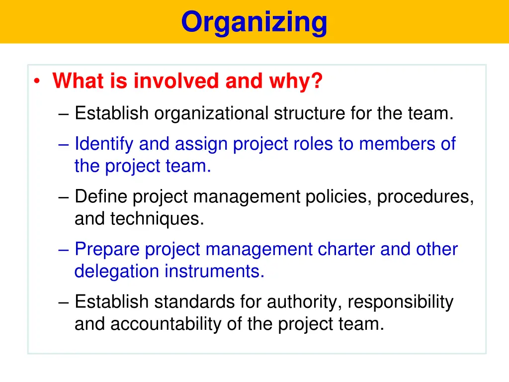 organizing