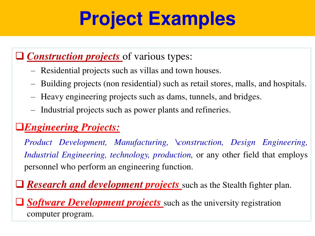 project examples