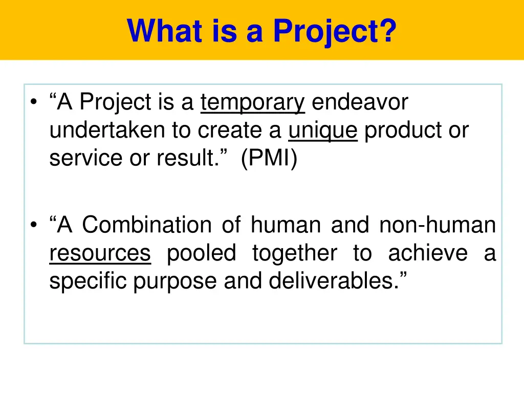 what is a project