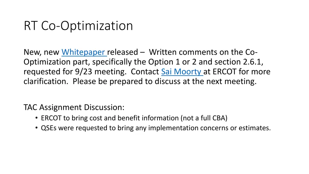 rt co optimization