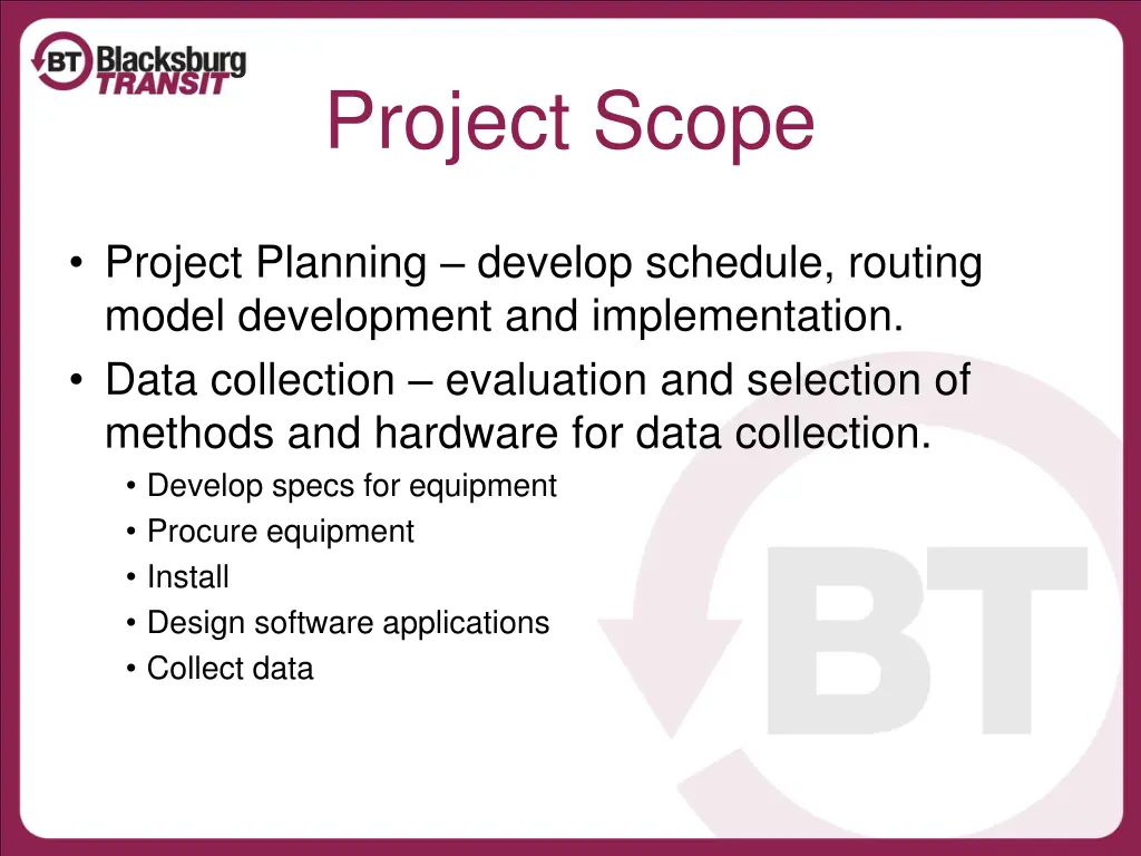 project scope