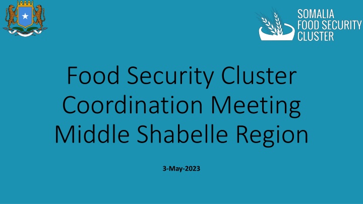 food security cluster coordination meeting middle
