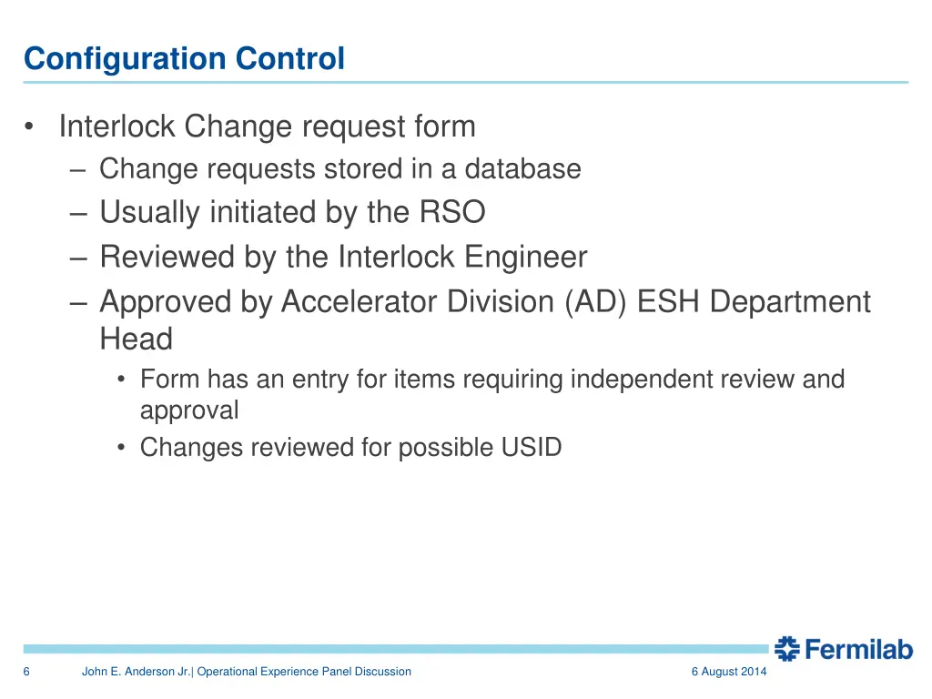 configuration control