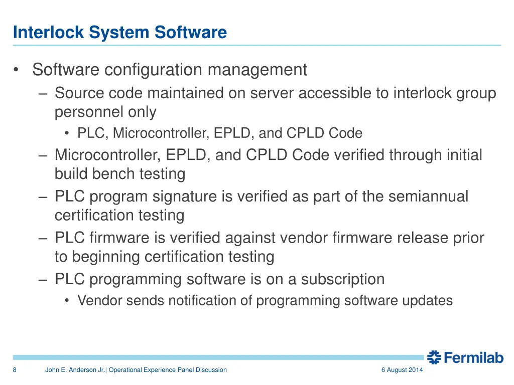 interlock system software