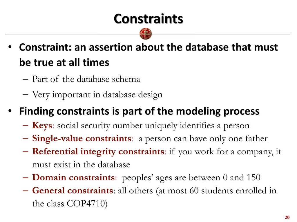 constraints