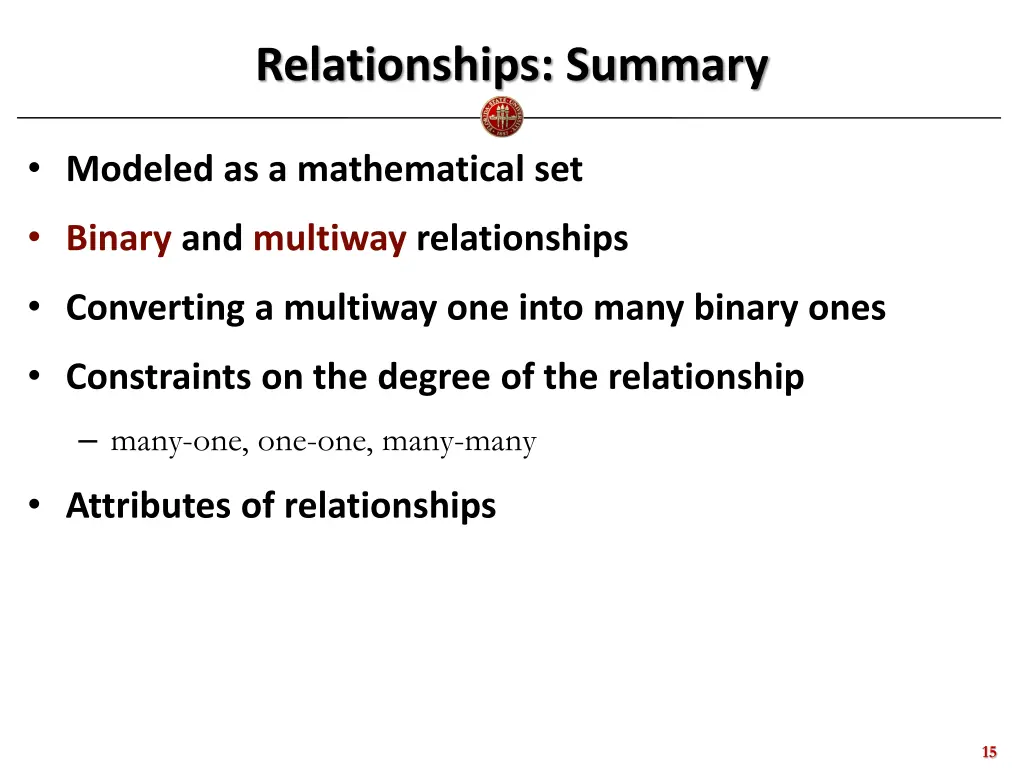 relationships summary
