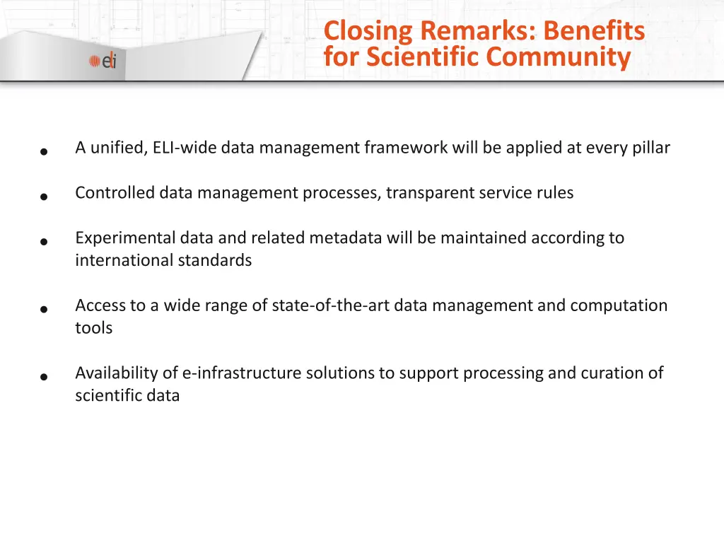 closing remarks benefits for scientific community