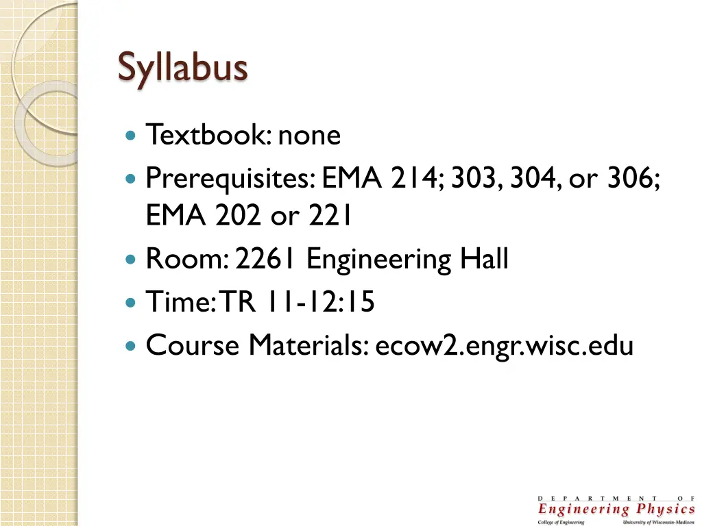 syllabus