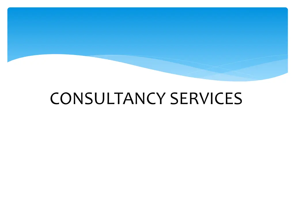 consultancy services