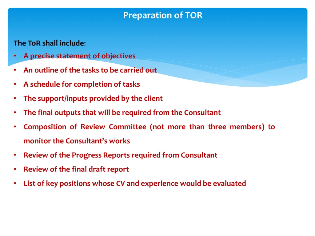 preparation of tor