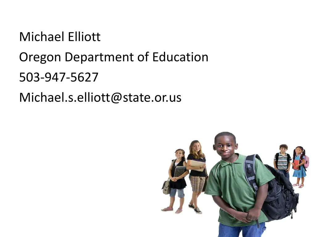 michael elliott oregon department of education