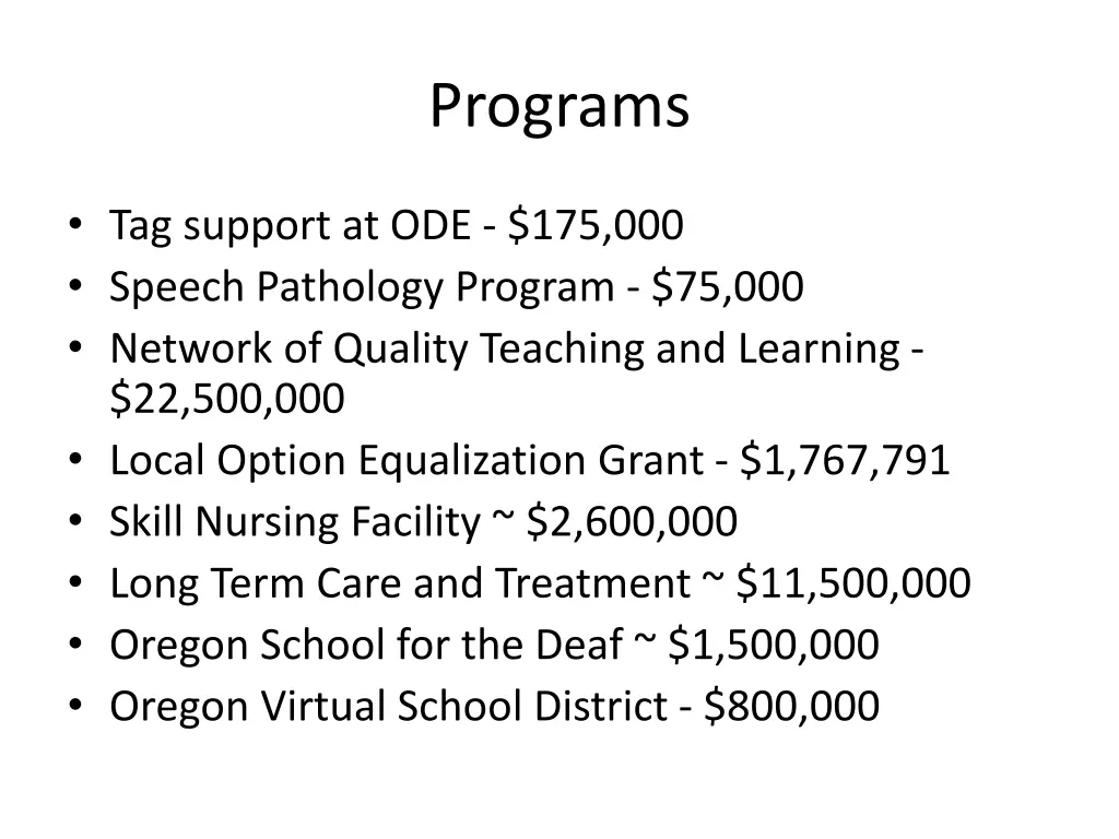 programs