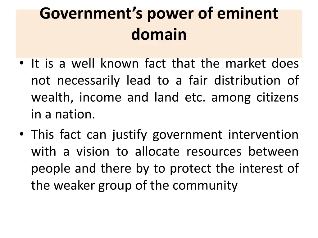 government s power of eminent domain