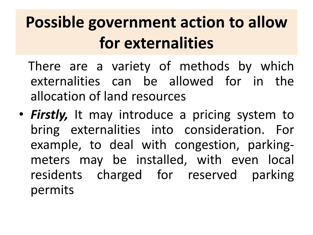possible government action to allow
