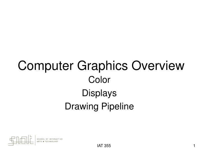 computer graphics overview color displays drawing