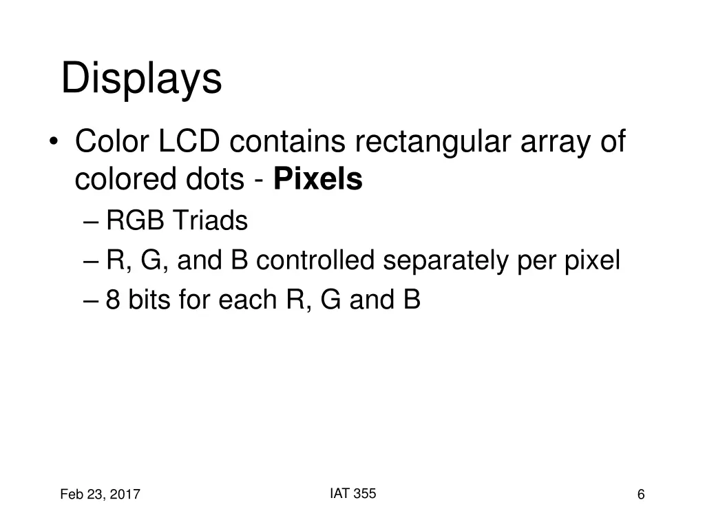 displays
