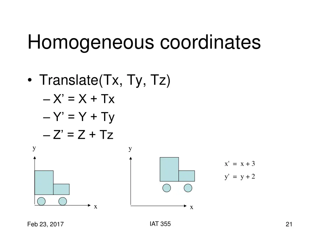 homogeneous coordinates