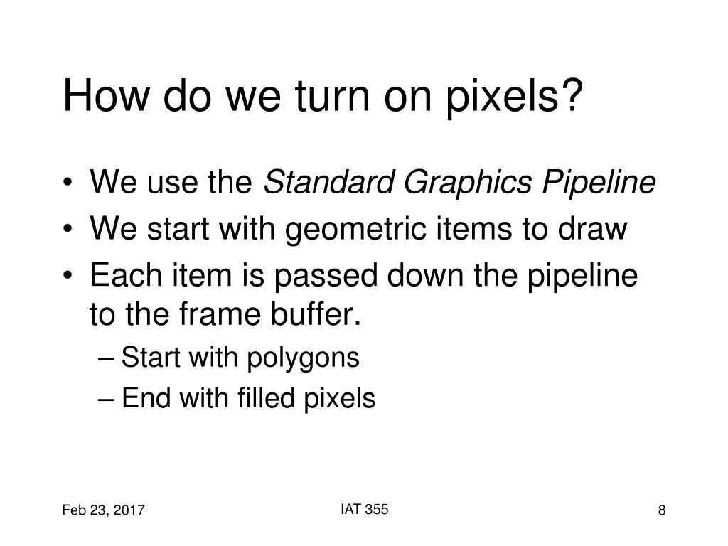 how do we turn on pixels
