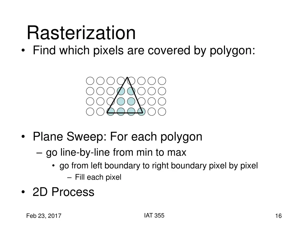 rasterization find which pixels are covered