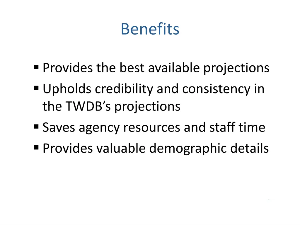 benefits