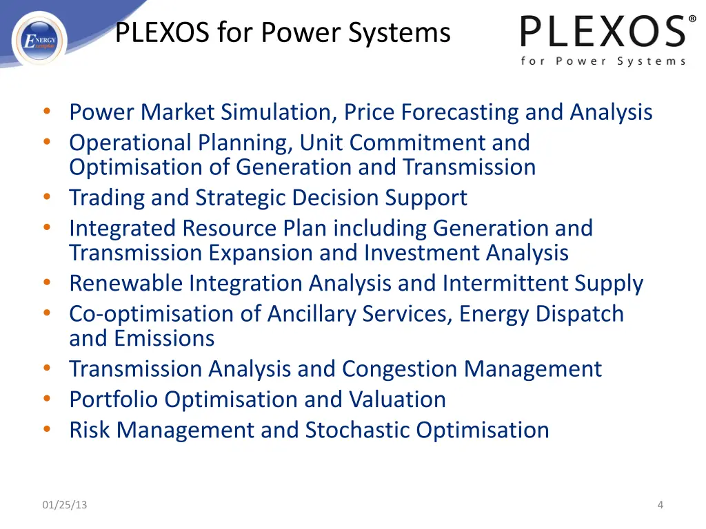 plexos for power systems