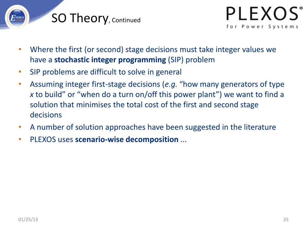 so theory continued
