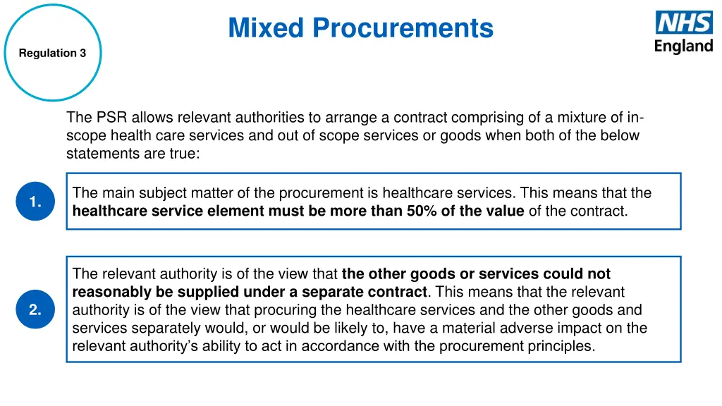 mixed procurements