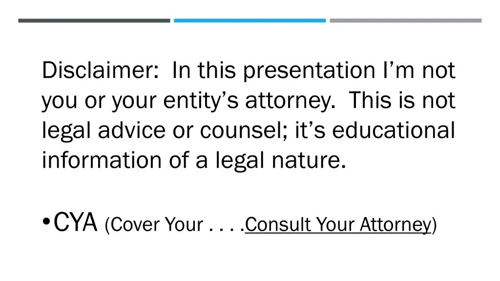 disclaimer in this presentation