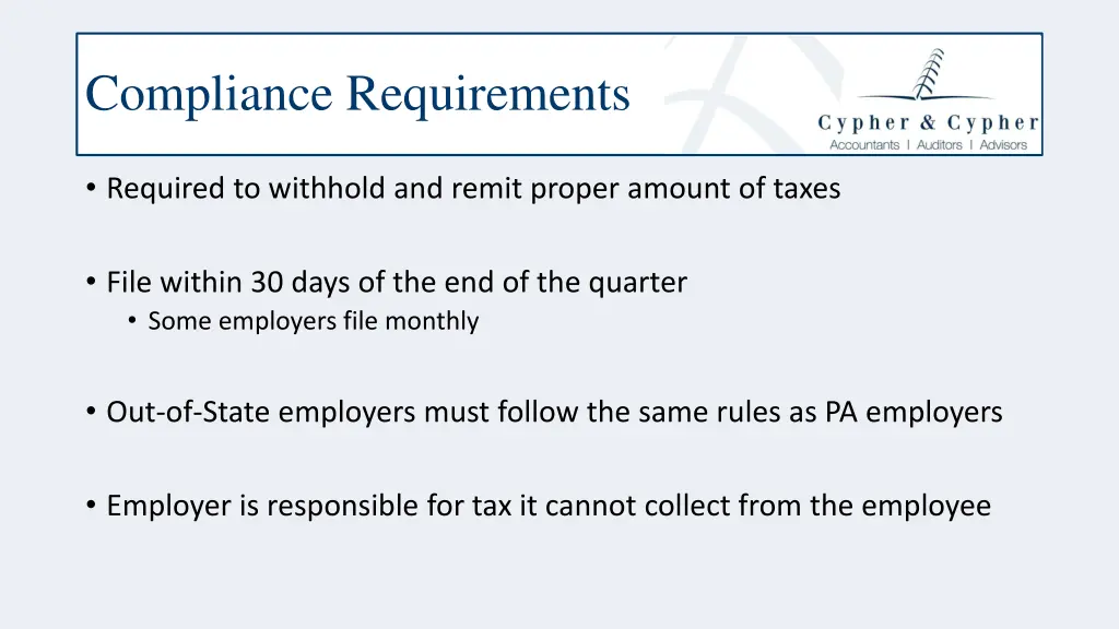 compliance requirements 1