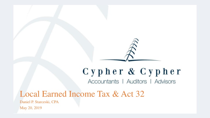 local earned income tax act 32 daniel p starceski