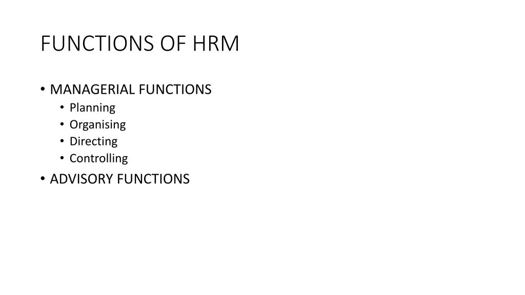 functions of hrm