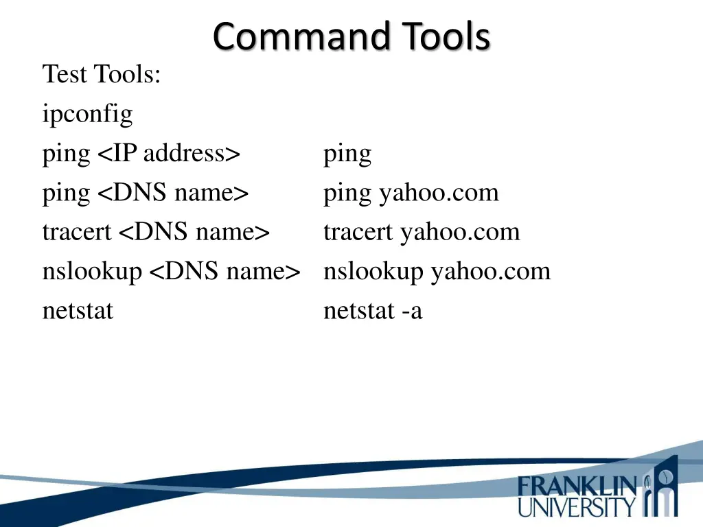 command tools