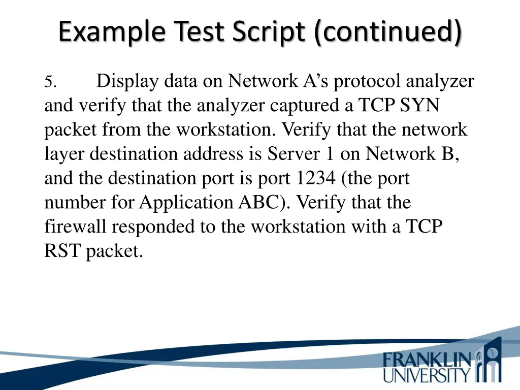 example test script continued 2