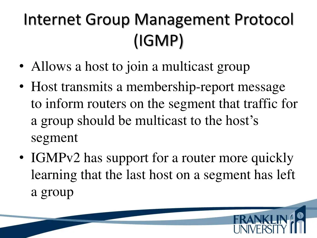internet group management protocol igmp