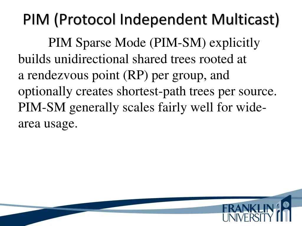 pim protocol independent multicast pim sparse