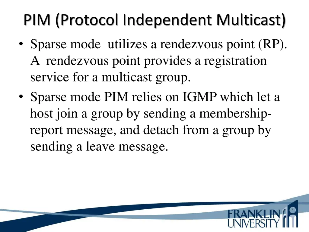 pim protocol independent multicast sparse mode