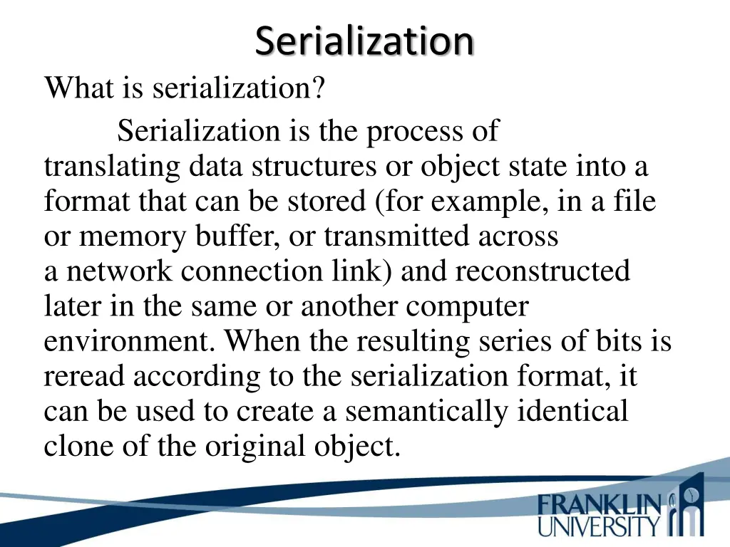 serialization