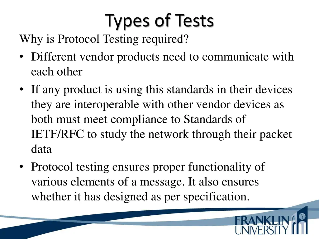 types of tests 2