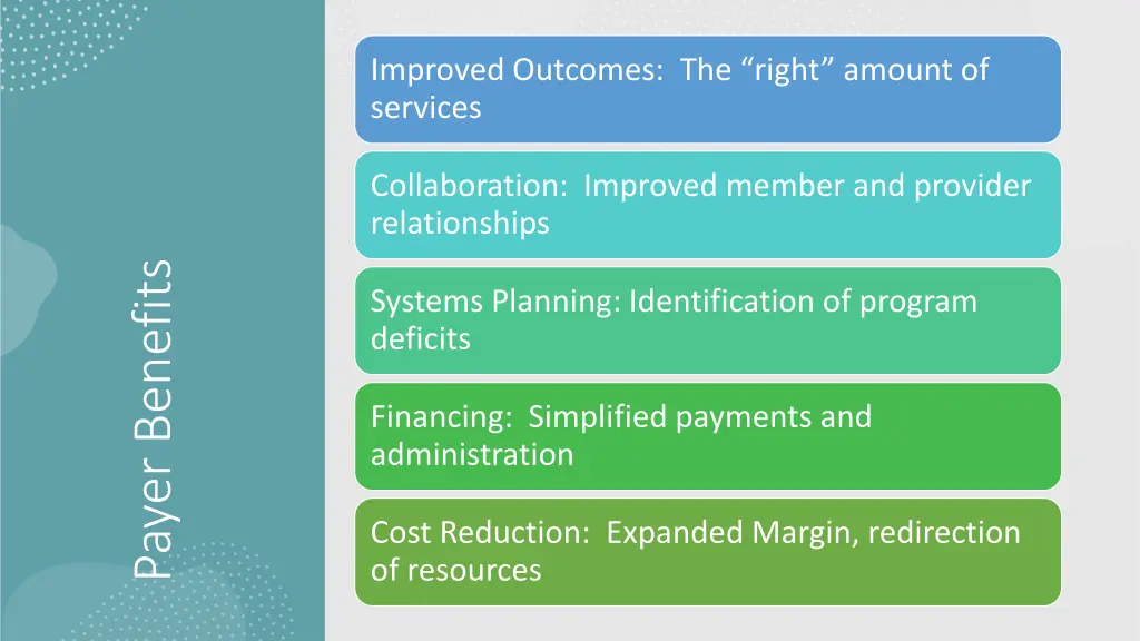 improved outcomes the right amount of services