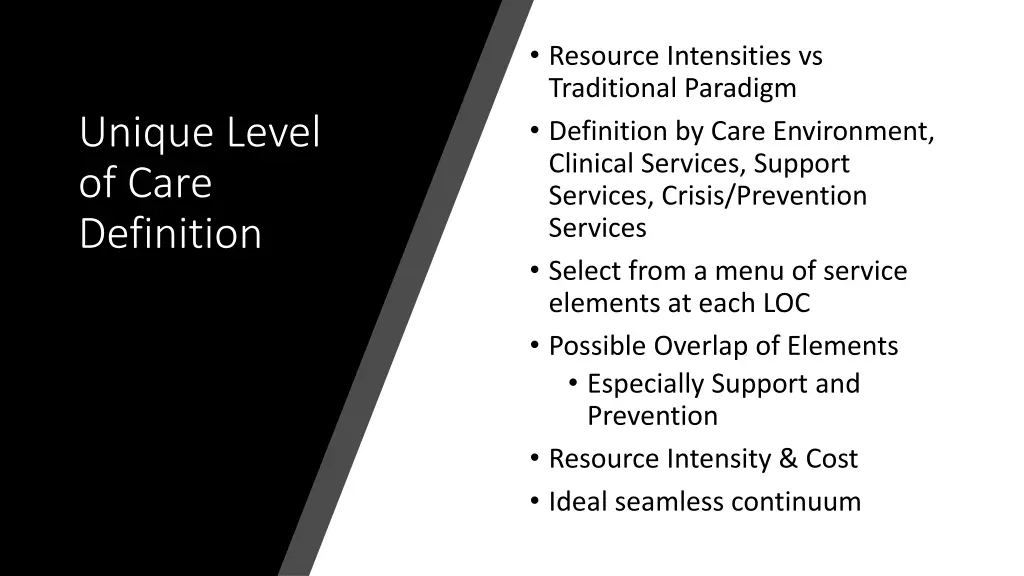 resource intensities vs traditional paradigm