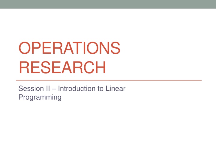 operations research