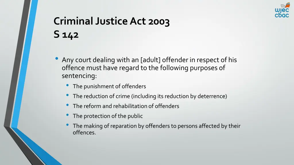 criminal justice act 2003 s 142