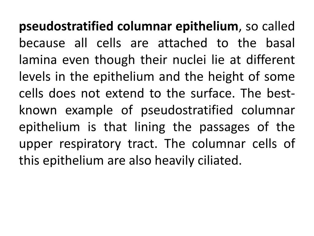 pseudostratified columnar epithelium so called