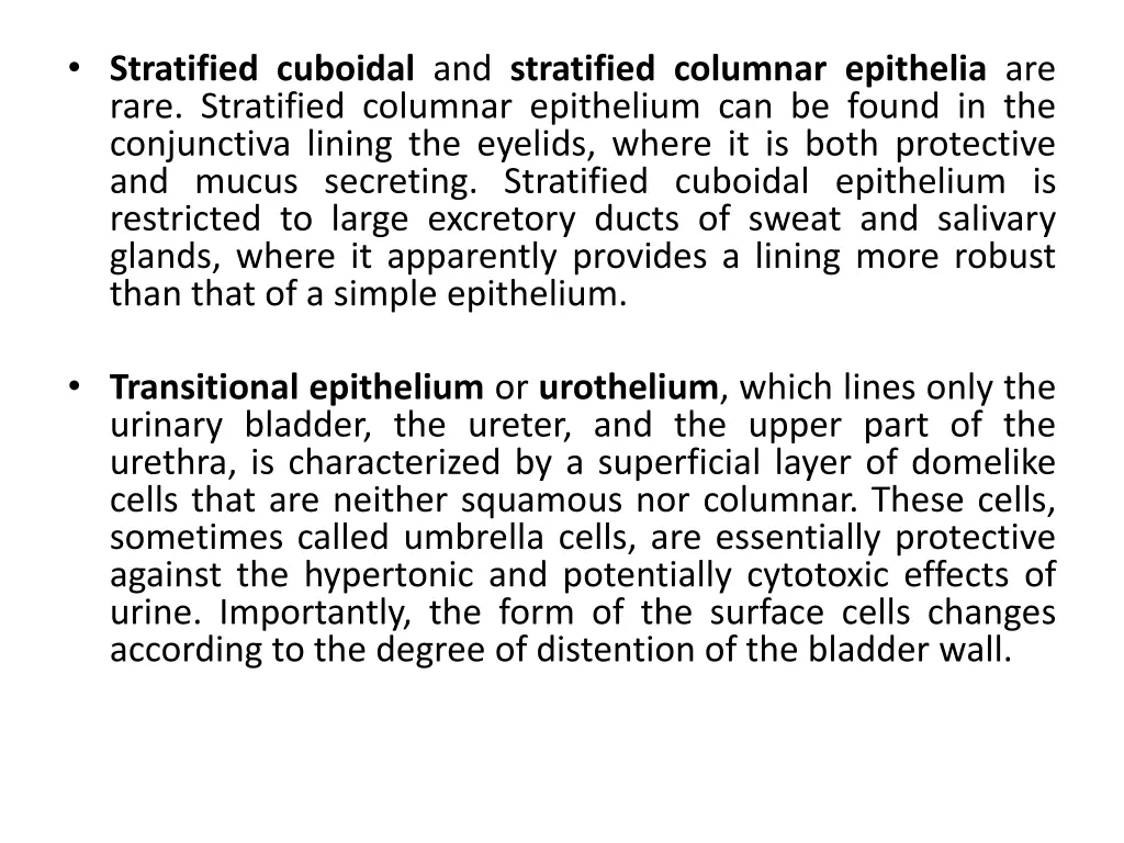 stratified cuboidal and stratified columnar