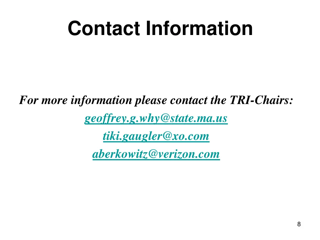 contact information