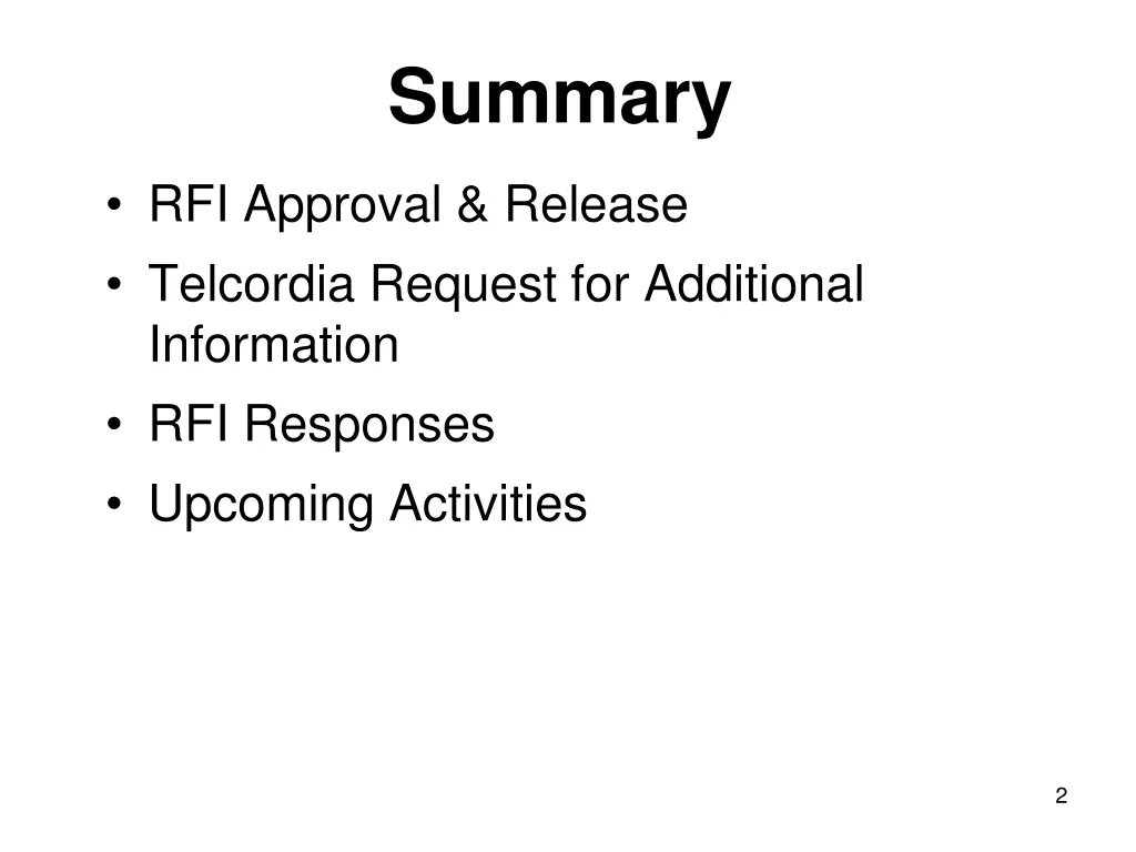 summary
