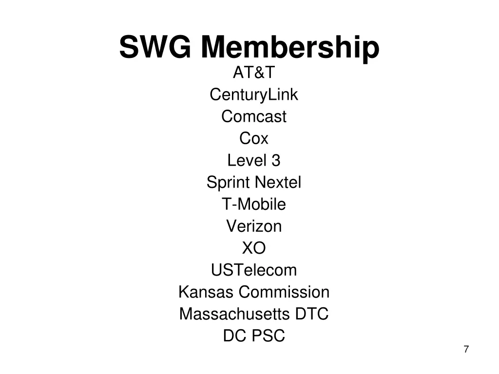 swg membership at t centurylink comcast cox level