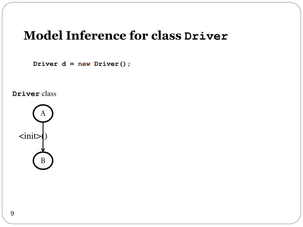 model inference for class driver