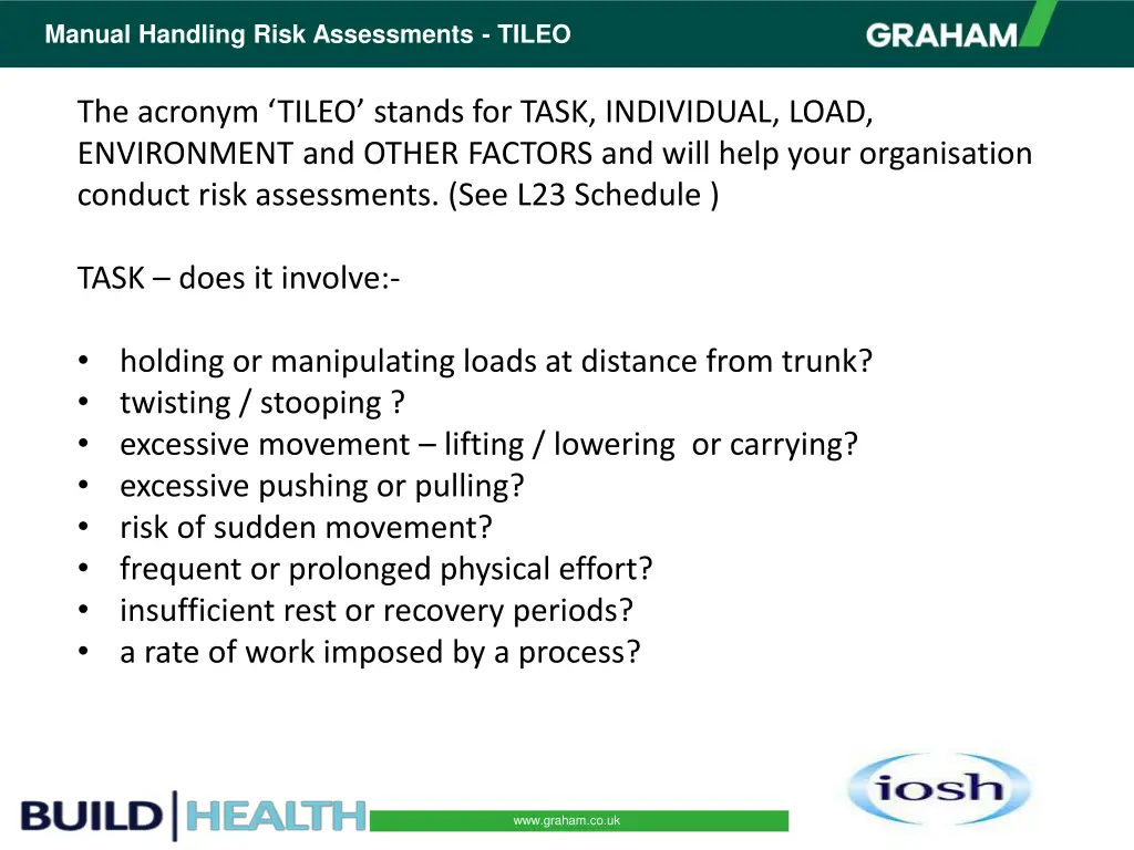 manual handling risk assessments tileo