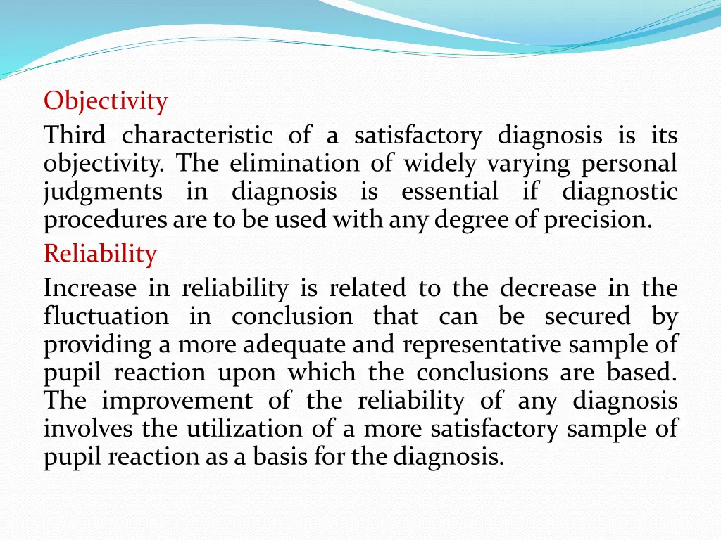 objectivity third characteristic